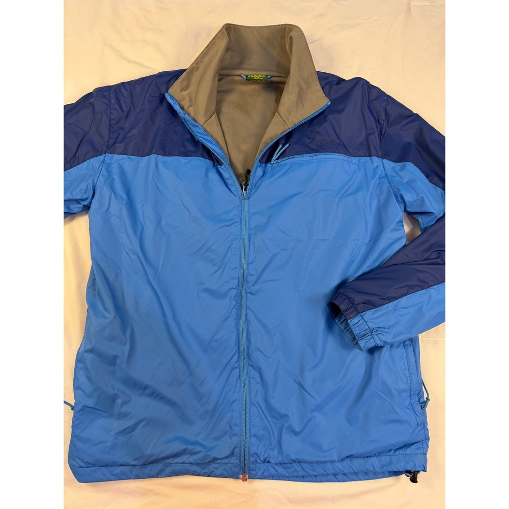 Cabelas Mens Lightweight Blue Navy WIndbreaker Full Zip Jacket Size S